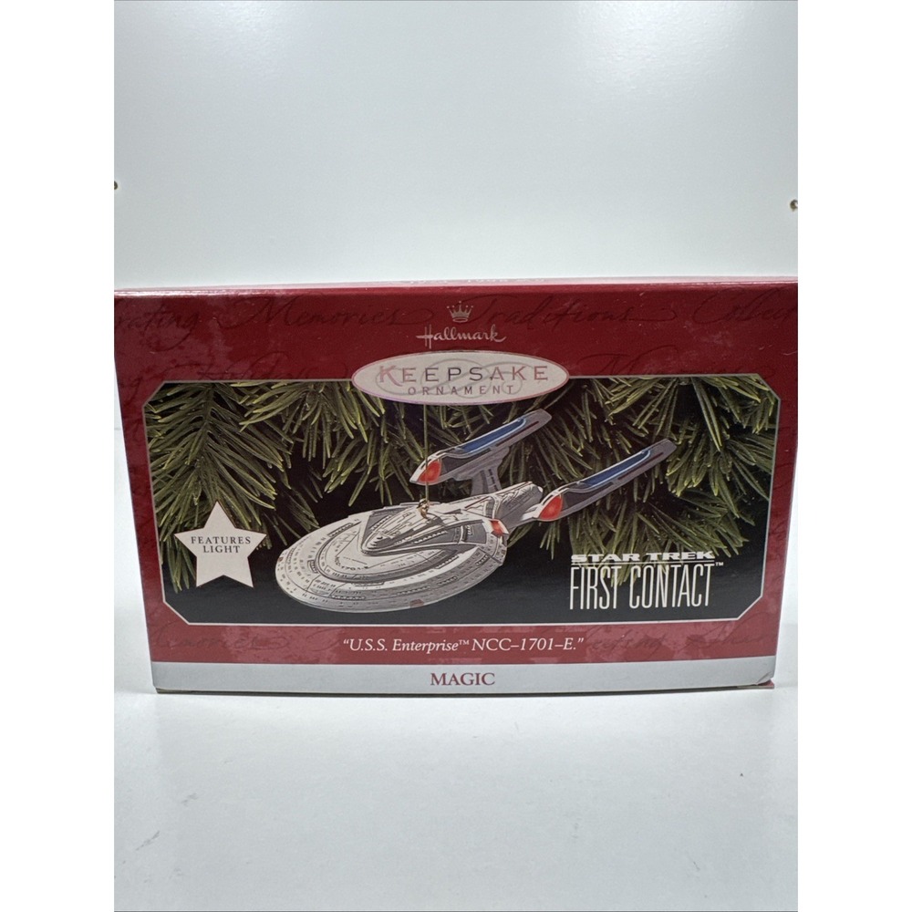 1998 Hallmark Star Trek First Contact USS Enterprise NCC-1701-E Ornament NIB NOS